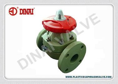 Válvula de diafragma industrial operada manual, plástico de CPVC/UPVC/PVDF/PPH fabricado