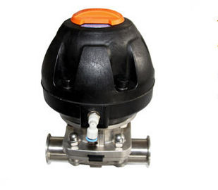 Válvulas de aço inoxidável pneumáticas da válvula de diafragma com Atuator plástico DN25 - DN50