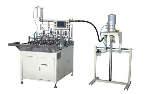 Linha de colagem/distribuidora do PVC dos tampões de filtro da máquina de ar do filtro de produção