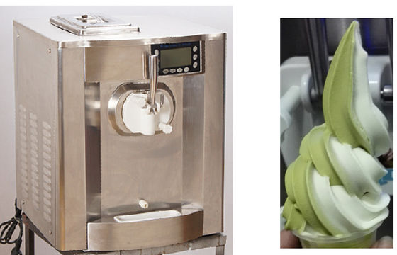 O único sabor da mini máquina de aço inoxidável do gelado dispensa continuamente