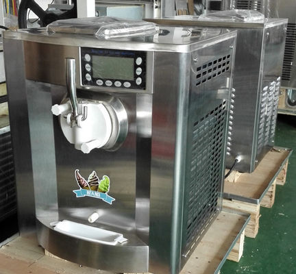 O único sabor da mini máquina de aço inoxidável do gelado dispensa continuamente