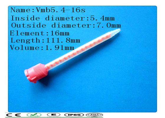 Misturador estático plástico do MB 5.4-16s para o tubo de mistura, as colas Epoxy e o tubo de misturador estático dos polyureas