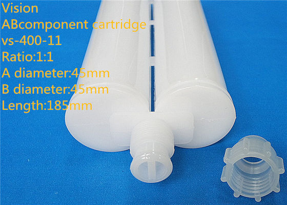 os componentes do reboque do cartucho da colagem do AB do 1:1 400ml esvaziam o cartucho do silicone para a colagem de cola Epoxy