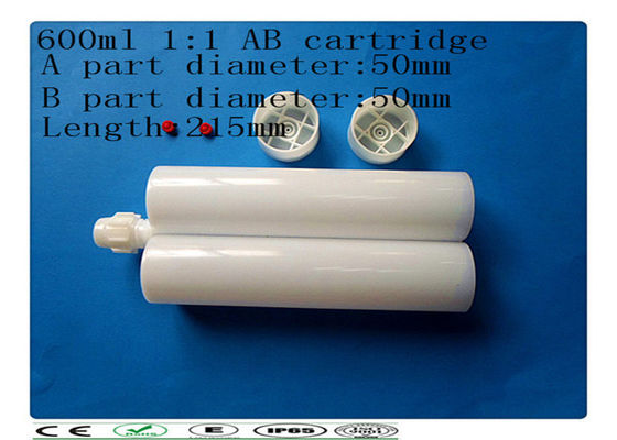 Cartucho dobro distribuidor 600ml, cartucho plástico da colagem do ab