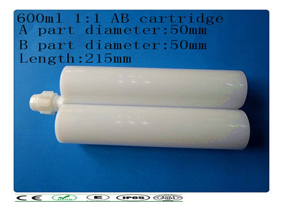 Cartucho dobro distribuidor 600ml, cartucho plástico da colagem do ab