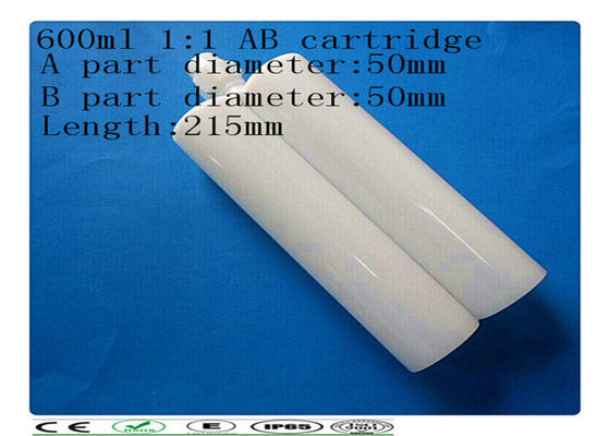 Cartucho dobro distribuidor 600ml, cartucho plástico da colagem do ab