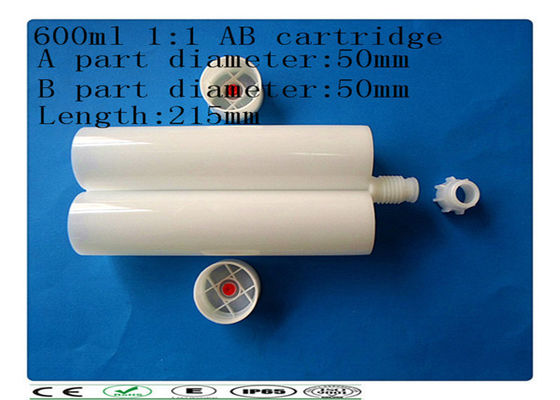 Carcartridge duplo do PE, cartucho do componente 600ml dois, de lado a lado cartucho