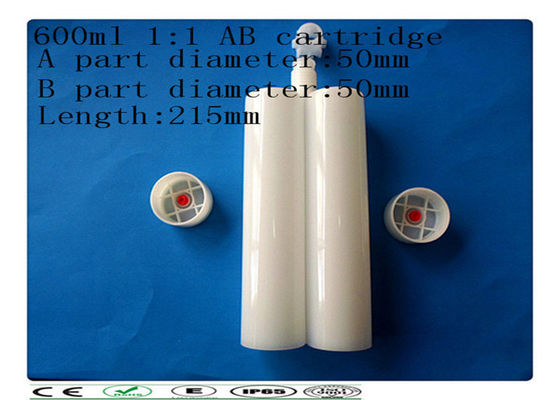 Carcartridge duplo do PE, cartucho do componente 600ml dois, de lado a lado cartucho