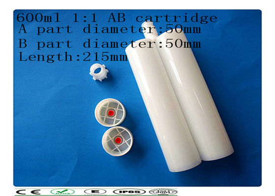 Carcartridge duplo do PE, cartucho do componente 600ml dois, de lado a lado cartucho