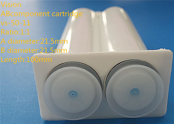 vs-50-11 comprimento plástico 21.5mm do cartucho do AB da cola Epoxy dupla do AB do cartucho da cola Epoxy do componente do 1:1 dois