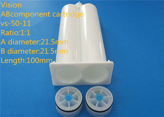 vs-50-11 comprimento plástico 21.5mm do cartucho do AB da cola Epoxy dupla do AB do cartucho da cola Epoxy do componente do 1:1 dois