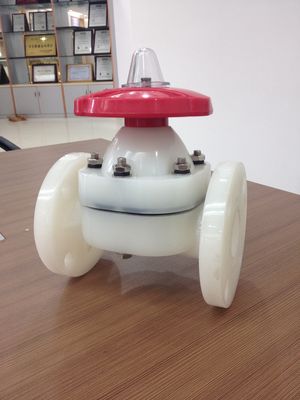 O manual operou a válvula de diafragma 1/2 de PTFE/CPVC” 8" 10", válvula de controle pneumático