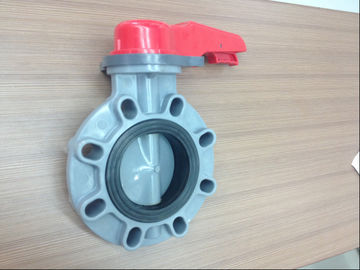 O produto químico resiste o plástico manual da válvula de borboleta de 4 polegadas e punho da engrenagem, 1.0Mpa