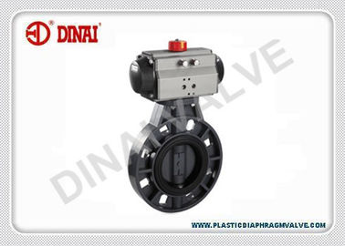 Operação plástica PN1.0Mpa JIS/RUÍDO do atuador pneumático de válvula de borboleta de PVDF/ANSI