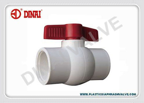 3/8" - 4" válvula de bola plástica do estojo compacto com a extremidade de linha do NPT/BSPT