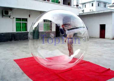 2m importou o PVC transparente de passeio/TPU da bola 1.0mm da água inflável do zíper