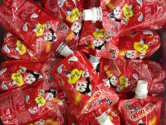 O empacotamento personalizado da geléia levanta-se o malote do bico no plástico laminado